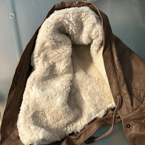 NICHOLAS K Sultan Jacket - Brown Leather Toggle Coat - Picture 10 of 16